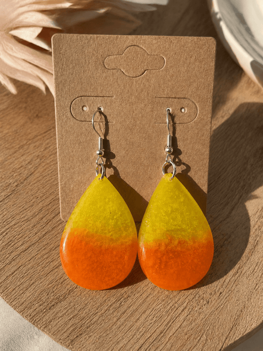 Boucles d'Oreilles Goutte Sunset – Dégradé Pailleté - Créa.Bijoux