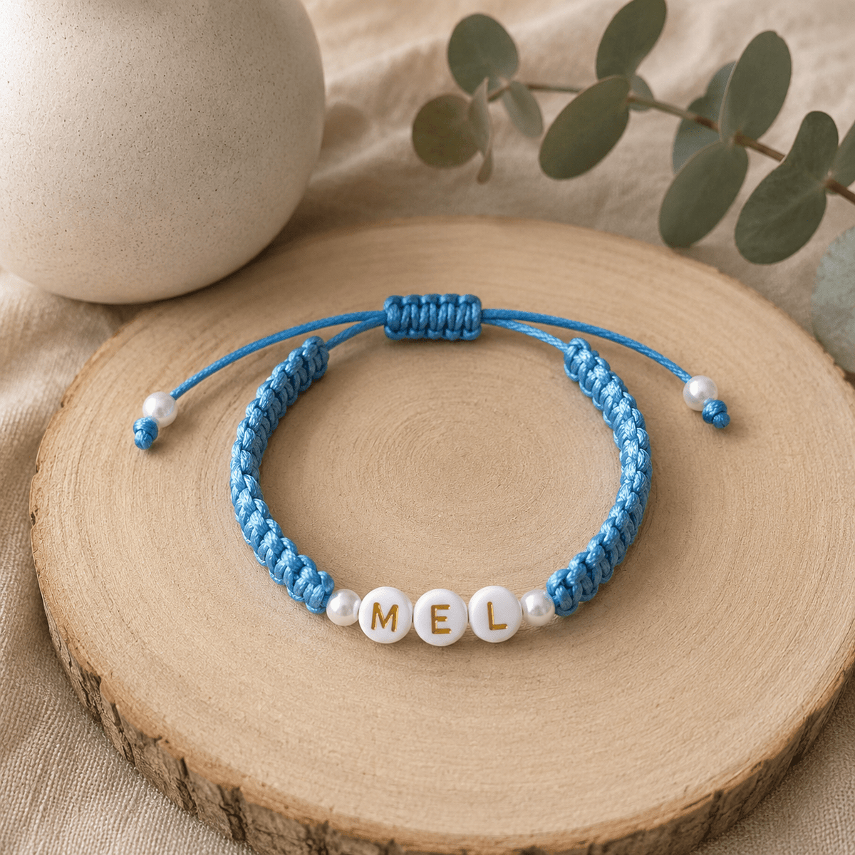 Bracelet Prénom Personnalisé Tressé – Rouge Passion & Lettres Dorées - Créa.Bijoux