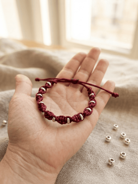Bracelet Torsadé Fait Main - Bordeaux - Créa.Bijoux