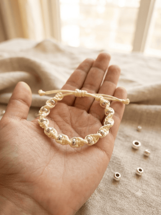 Bracelet Torsadé Fait Main - Crème - Créa.Bijoux