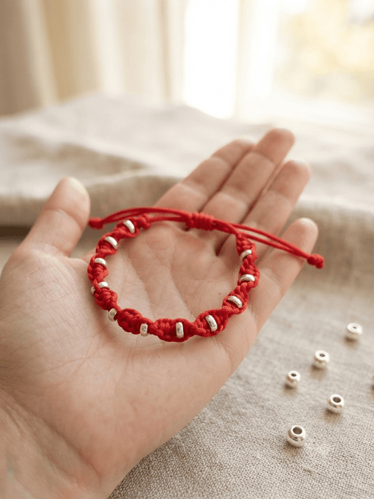 Bracelet Torsadé Fait Main - Rouge - Créa.Bijoux