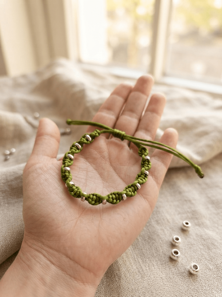 Bracelet Torsadé Fait Main - Vert pomme - Créa.Bijoux