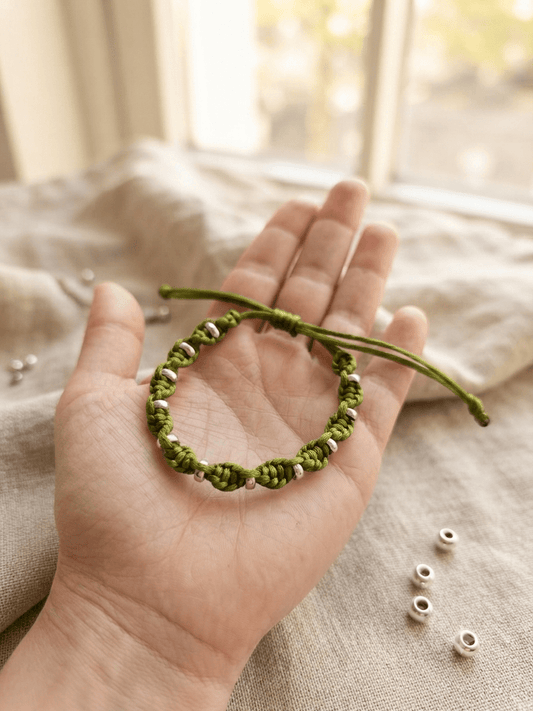 Bracelet Torsadé Fait Main - Vert pomme - Créa.Bijoux