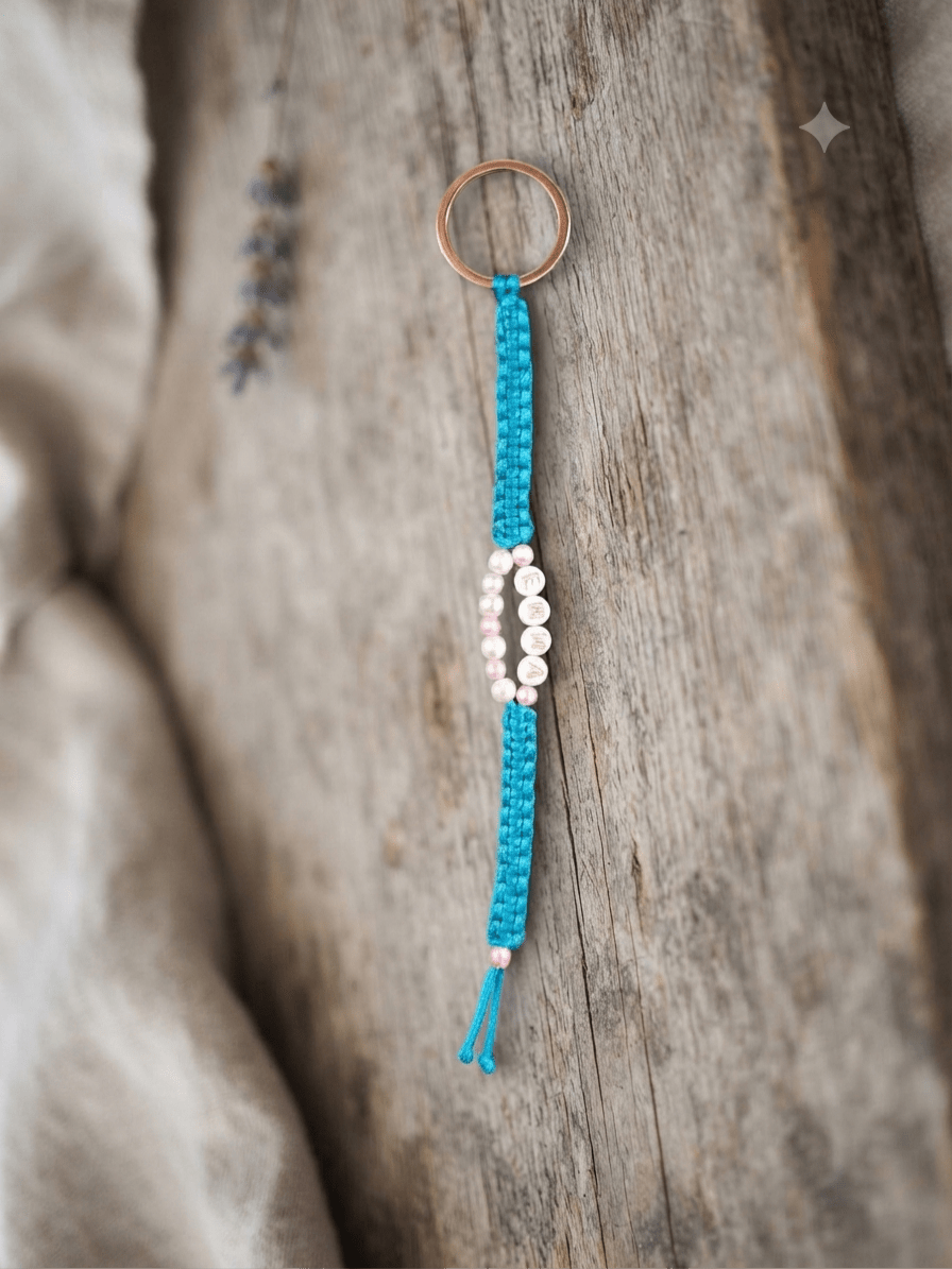 Porte-clés macramé personnalisé - Créa.Bijoux