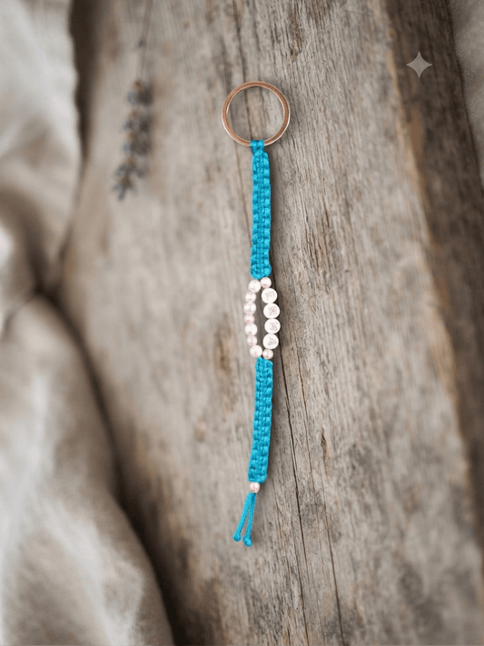 Porte-clés macramé personnalisé - Créa.Bijoux